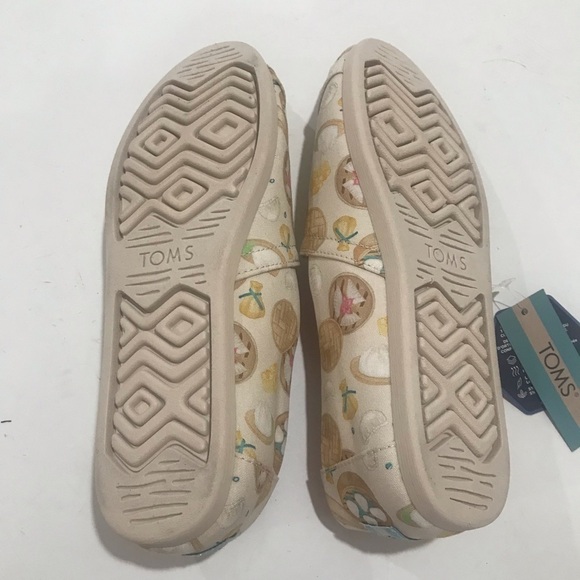 Toms NWT alpargatas natural  dumpling print 7W - Picture 4 of 5